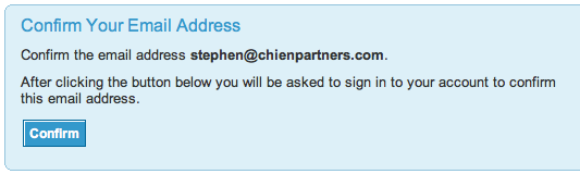 LinkedIn - Confirm Email