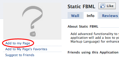 Add Static FBML